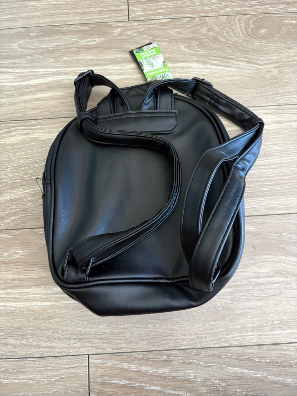 Badgley Mischka Black Quilted Studed Mini Backpack NWT - Picture 3 of 5